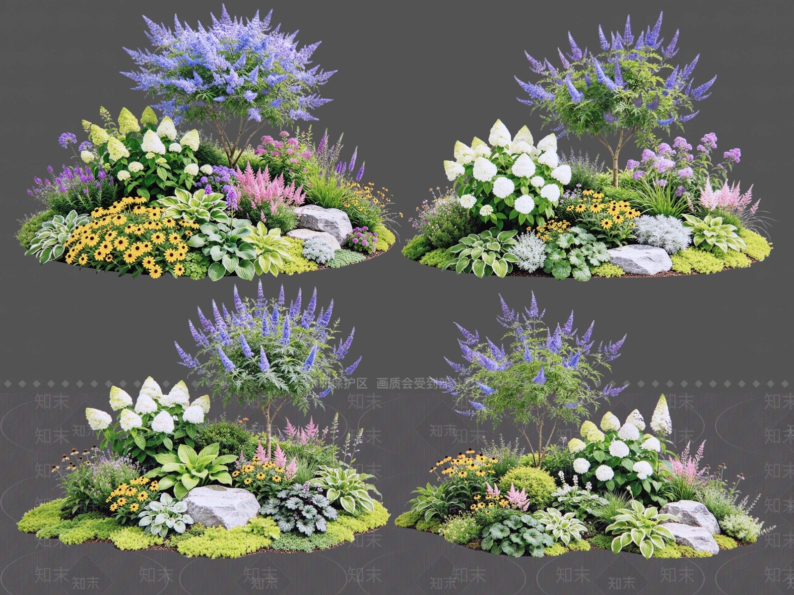 现代主义花境SU模型下载【ID:1234521749】