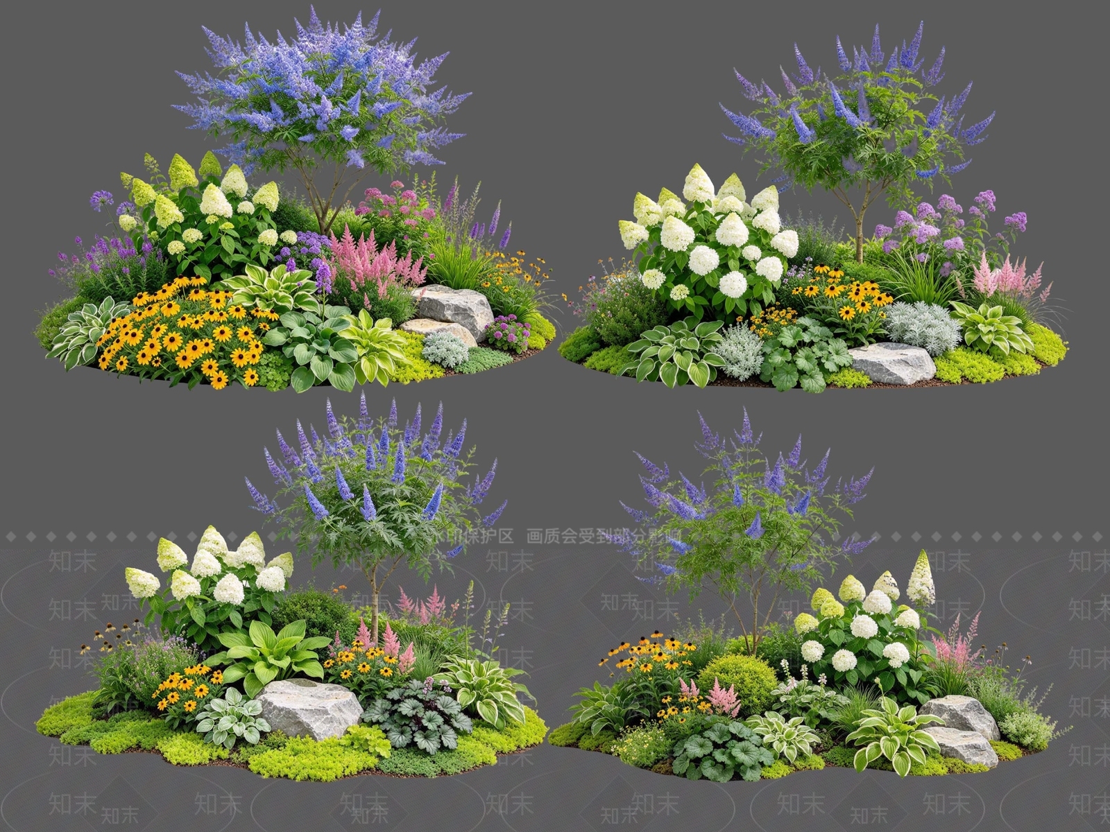 现代主义花境SU模型下载【ID:1234521749】