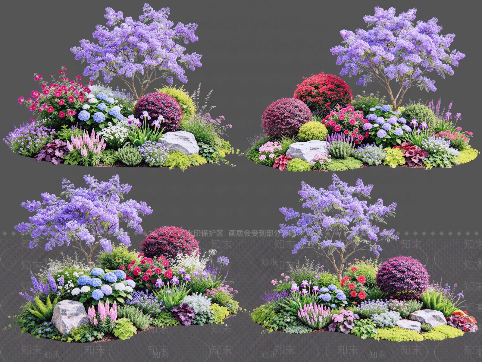 美式花境SU模型下载【ID:1234521980】
