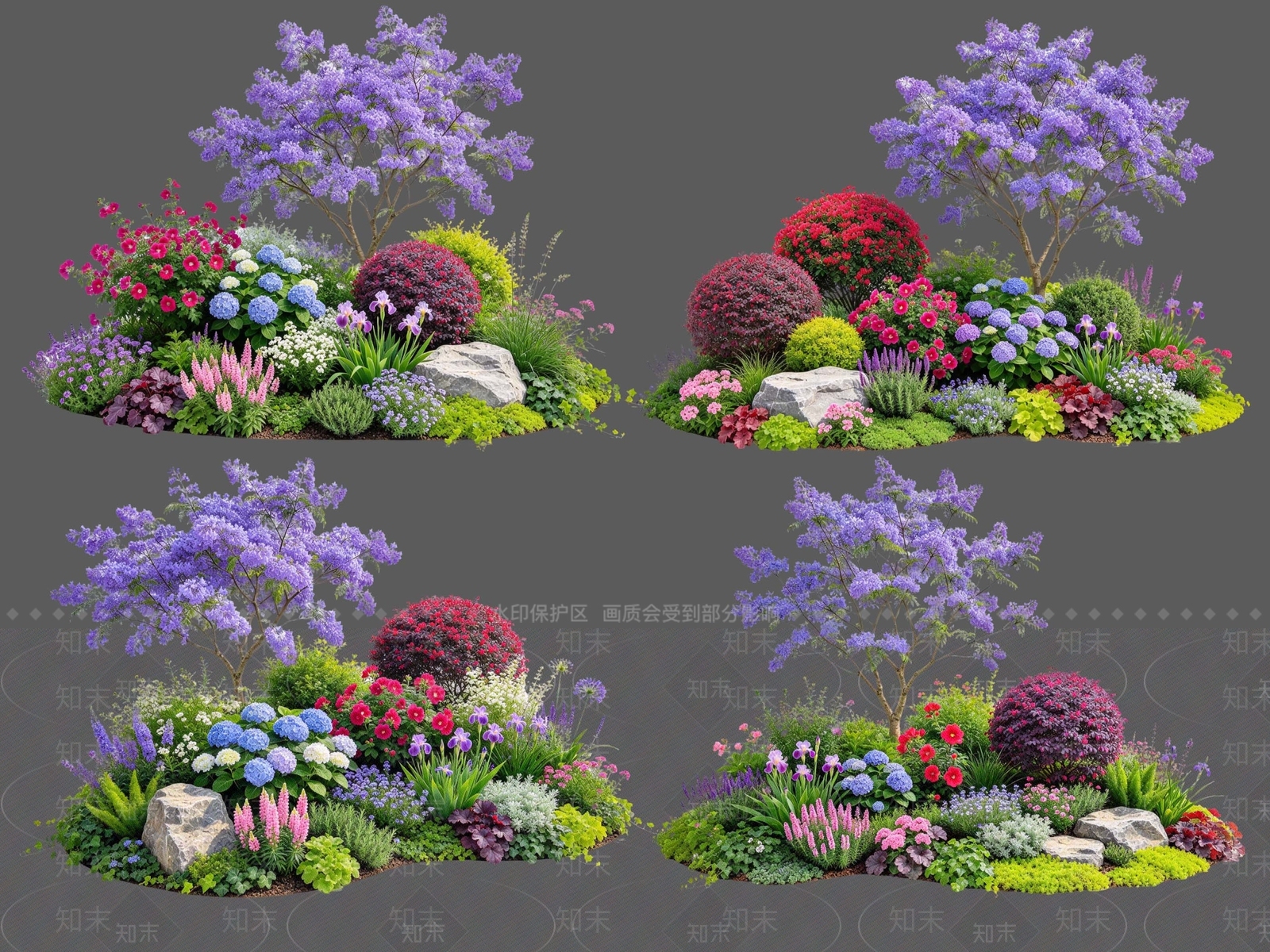 美式花境SU模型下载【ID:1234521980】