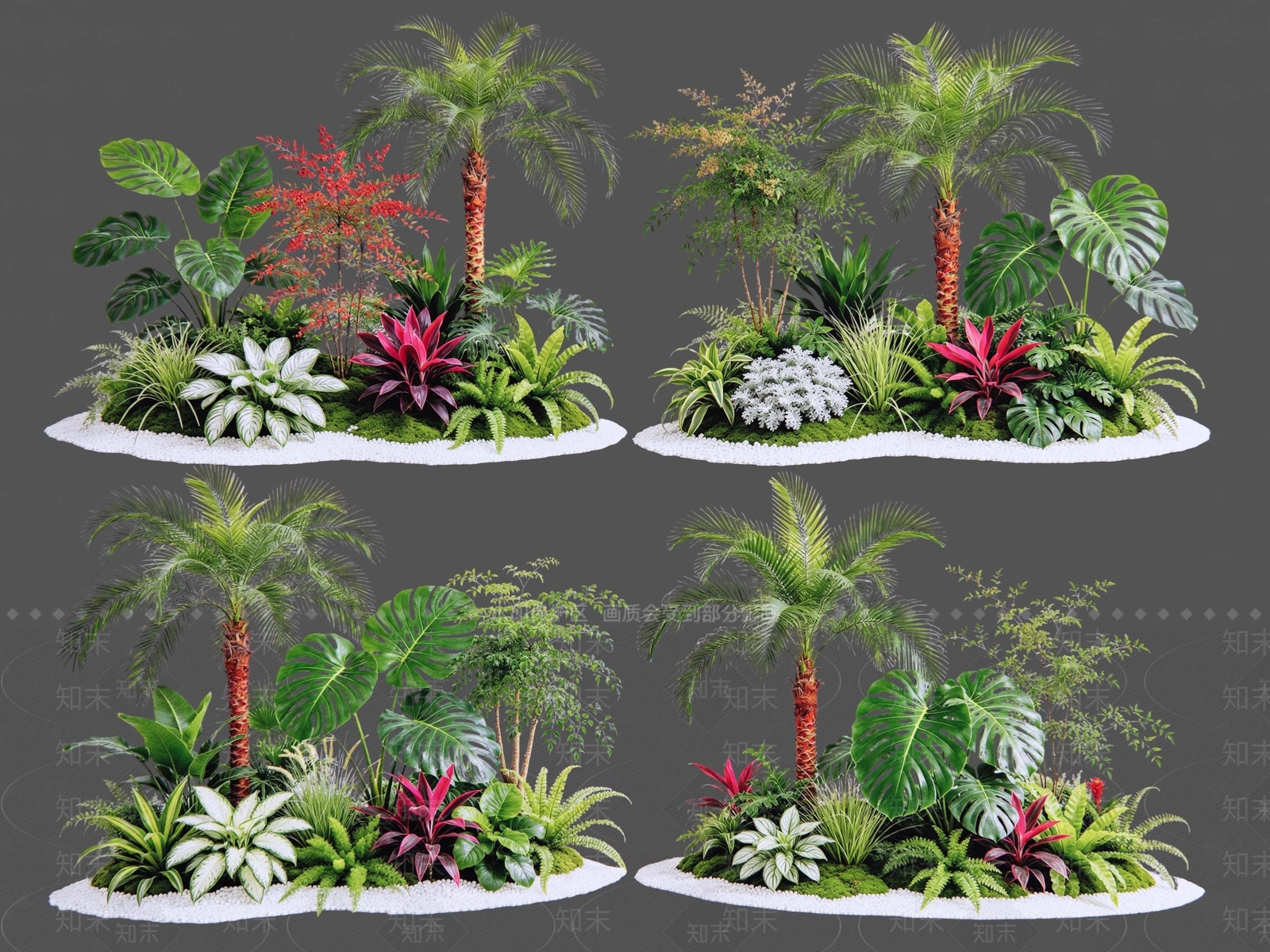现代主义花境SU模型下载【ID:1234522367】
