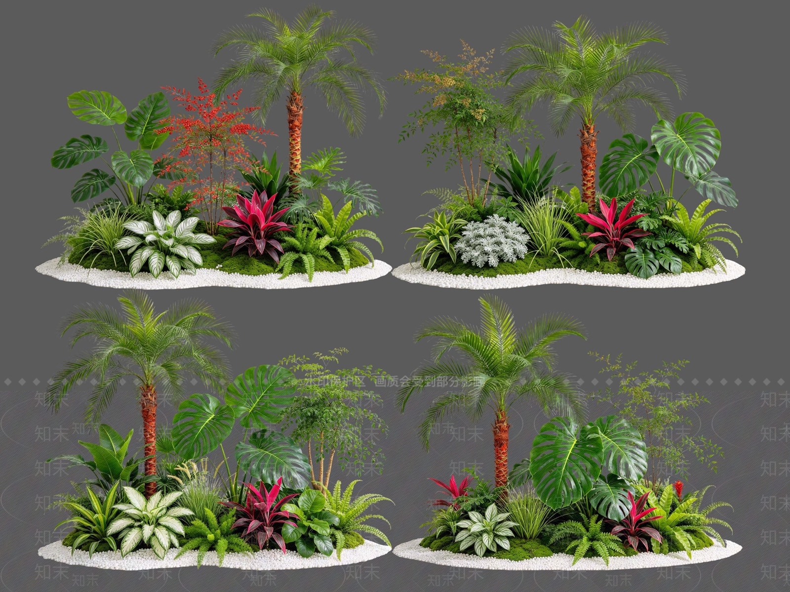 现代主义花境SU模型下载【ID:1234522367】