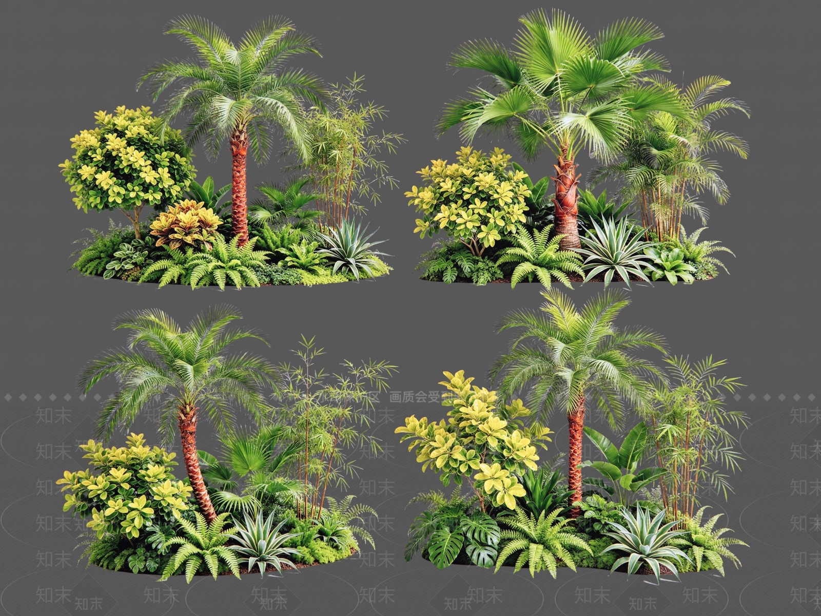 现代主义花境SU模型下载【ID:1234522537】