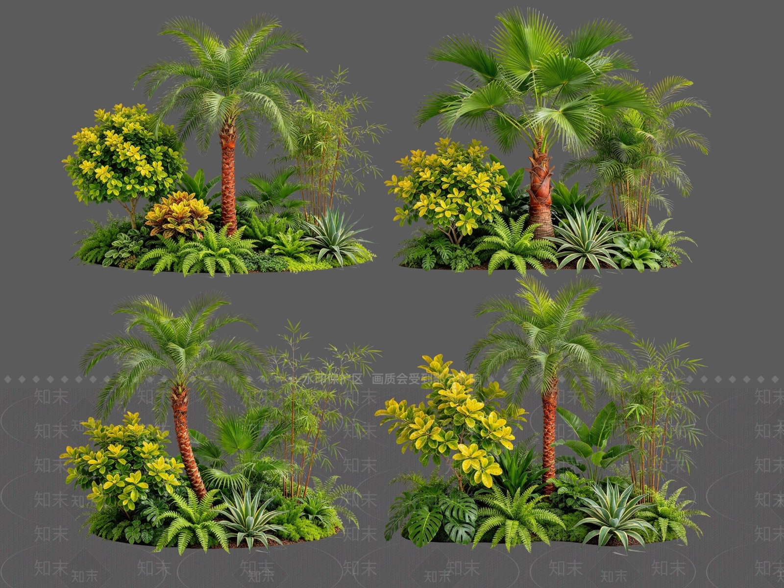 现代主义花境SU模型下载【ID:1234522537】