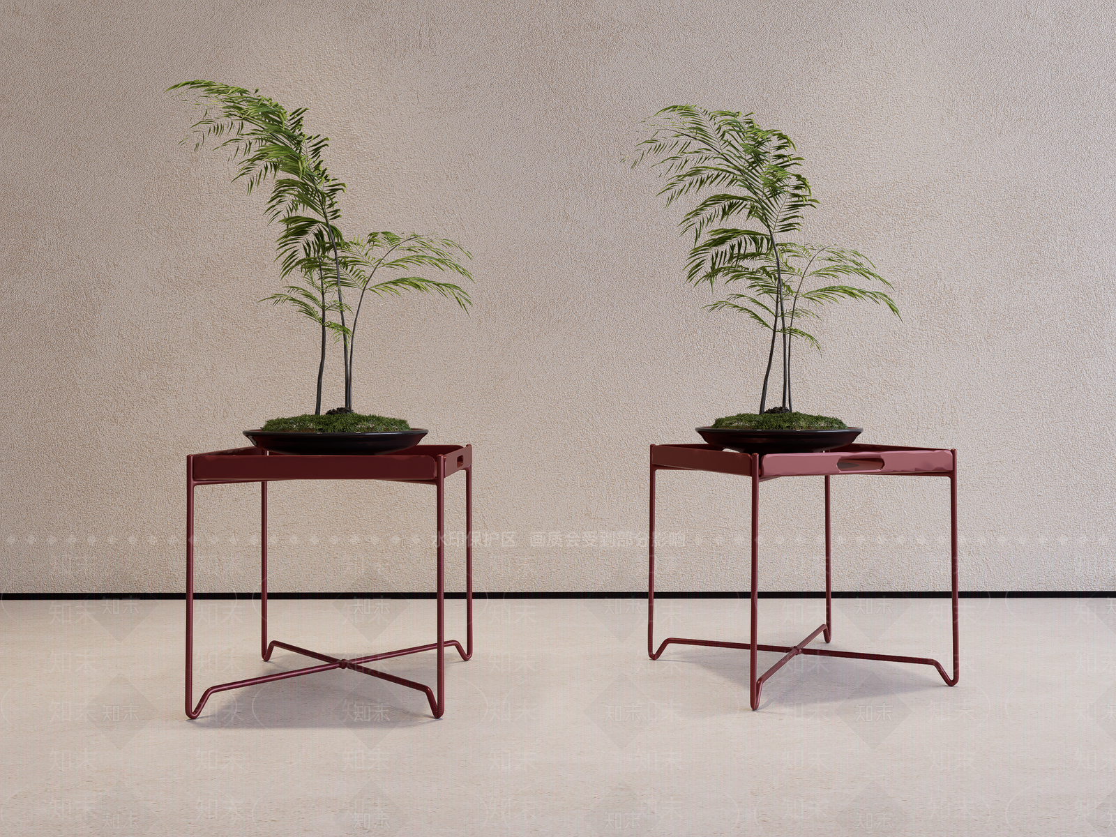 现代简约花几SU模型下载【ID:1234522885】