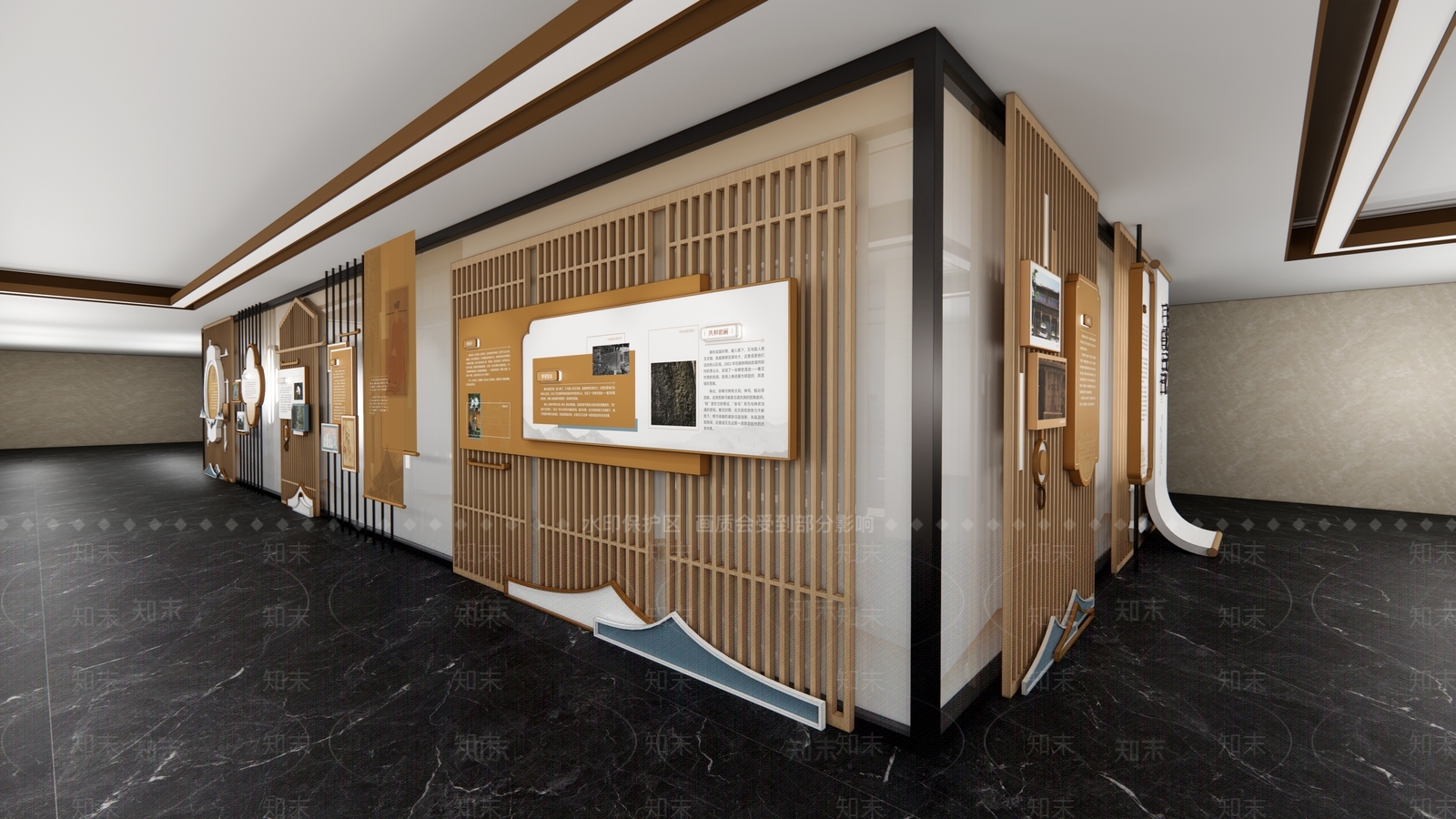 新中式历史展厅SU模型下载【ID:1234527406】