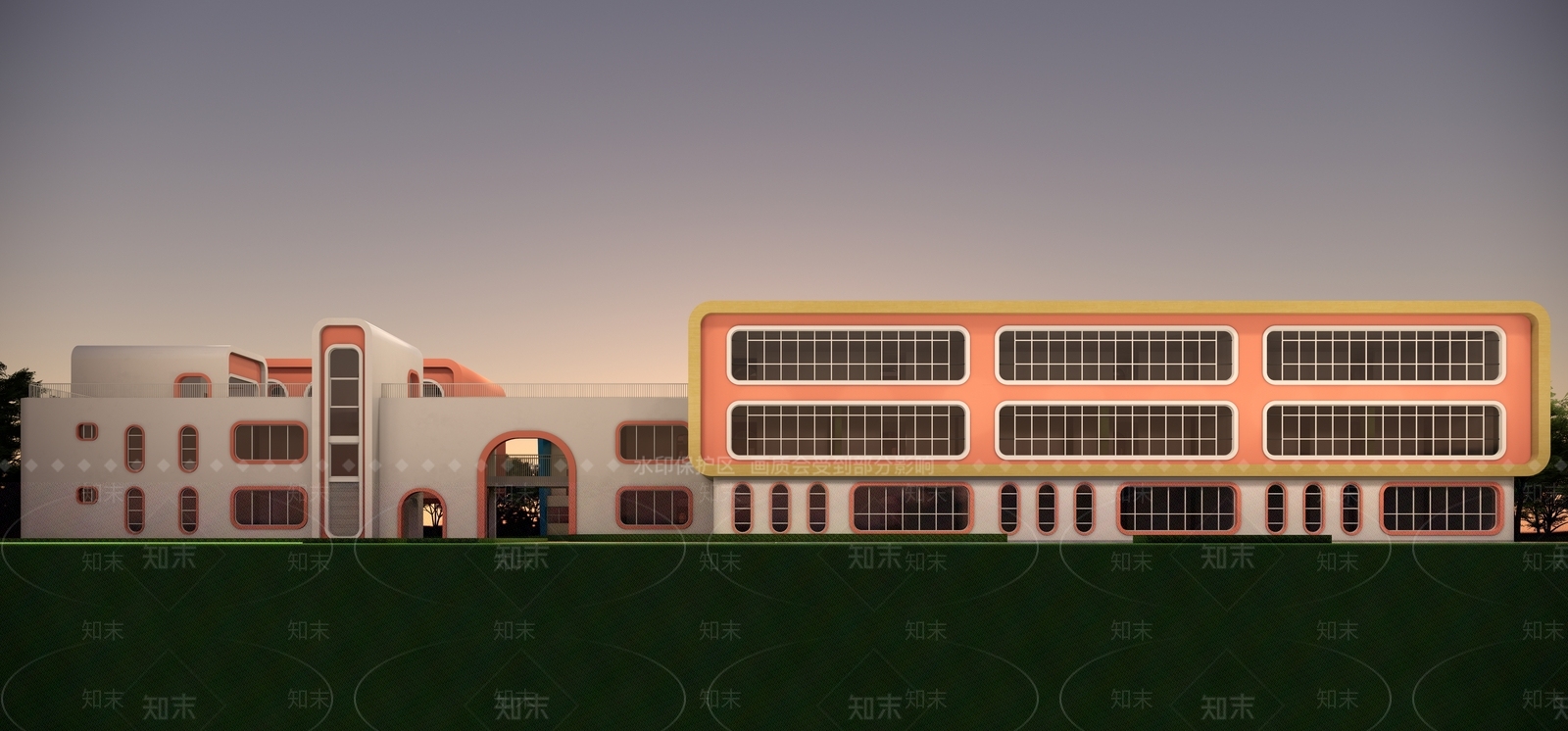 现代幼儿园SU模型下载【ID:1234527403】