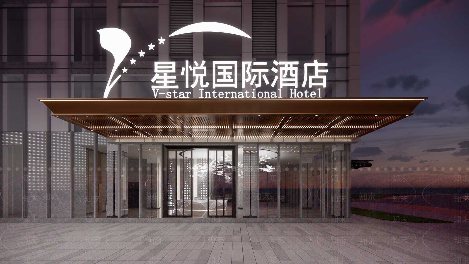 现代门头SU模型下载【ID:1234535913】