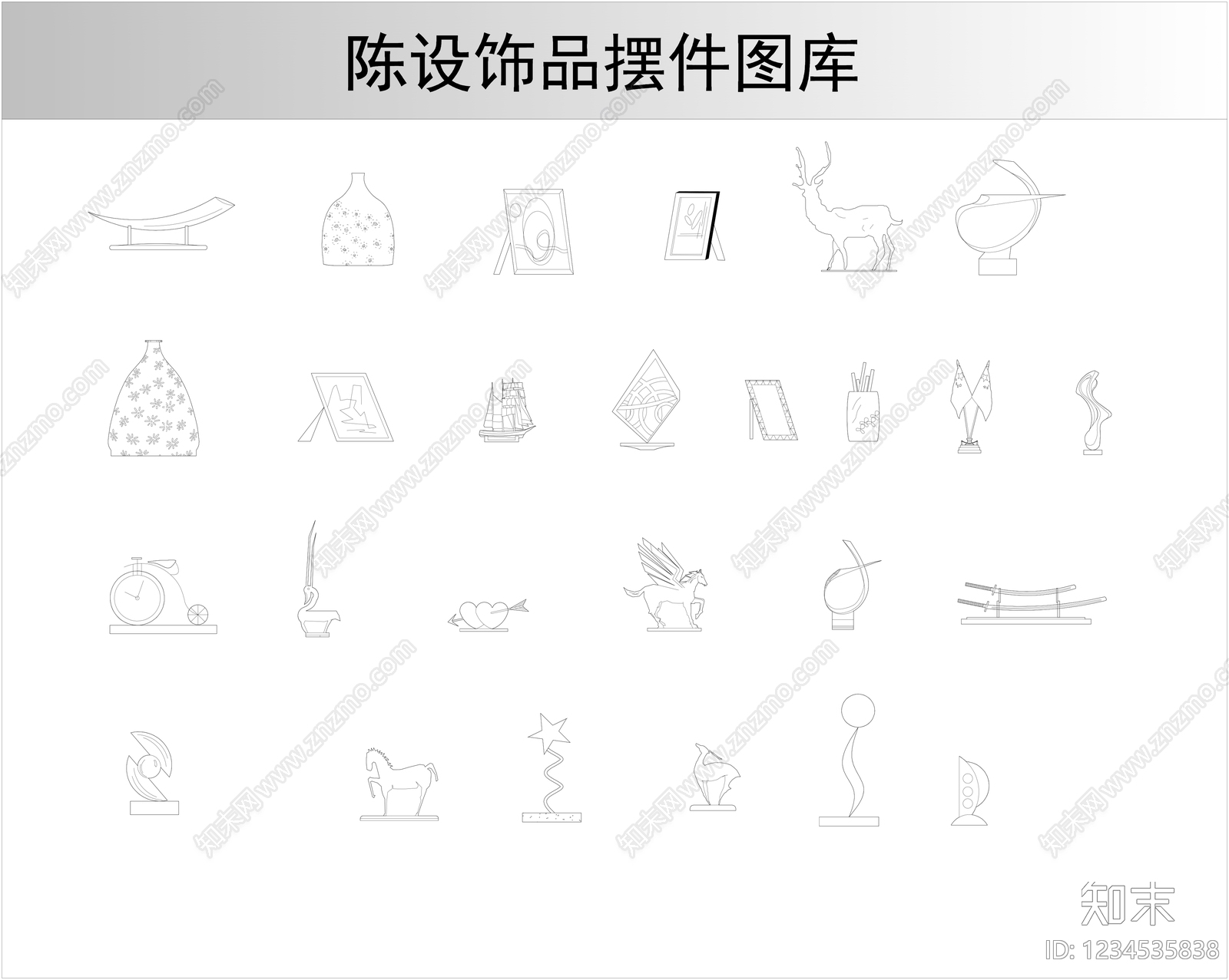摆件CAD图纸