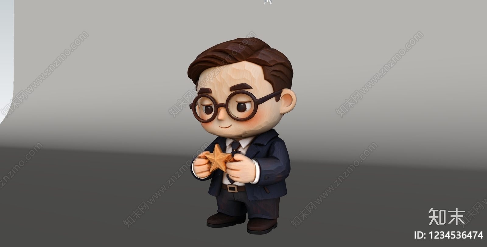 原木风虚拟人物SU模型下载【ID:1234536474】