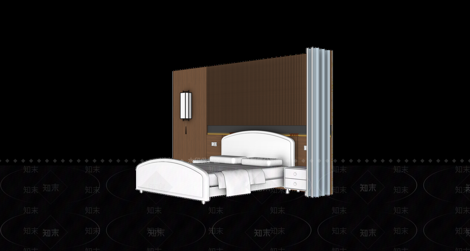 现代简约家居卧室SU模型下载【ID:1234541271】