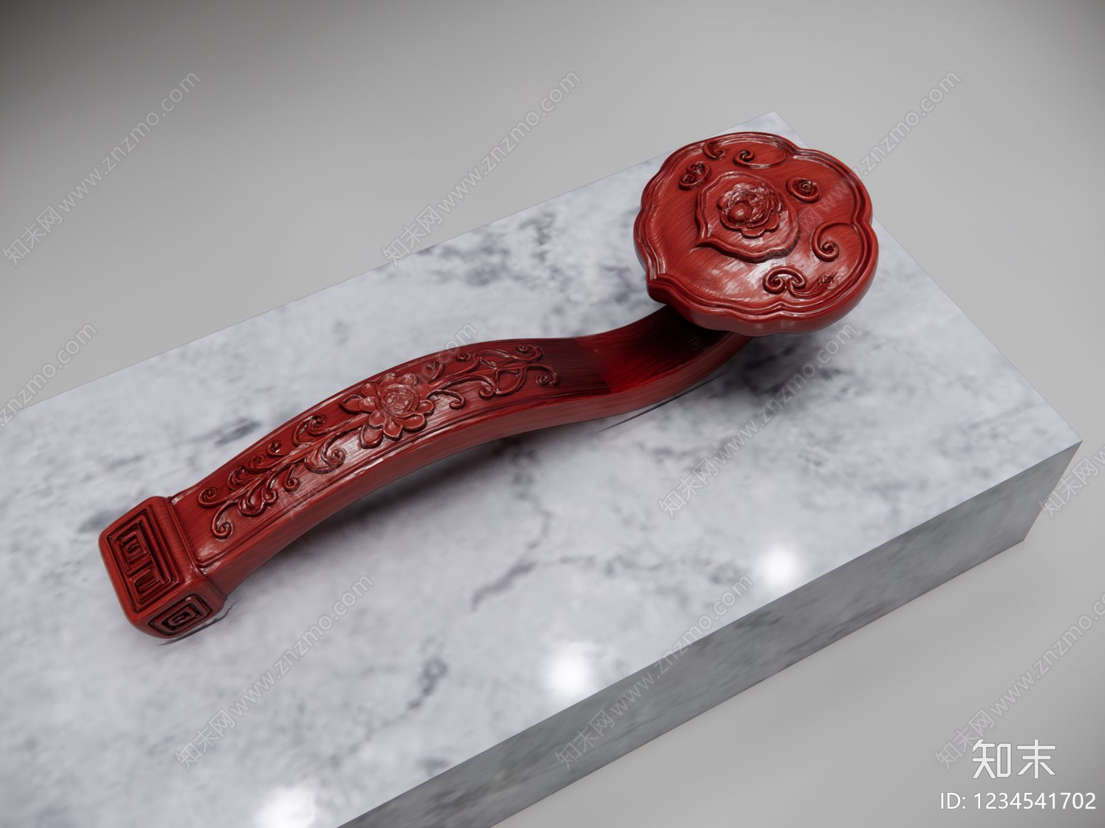 中式雕塑摆件SU模型下载【ID:1234541702】