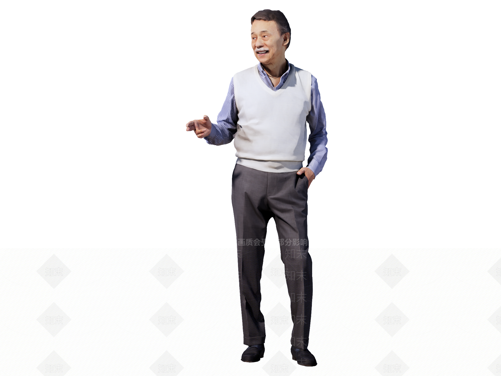 男人SU模型草图