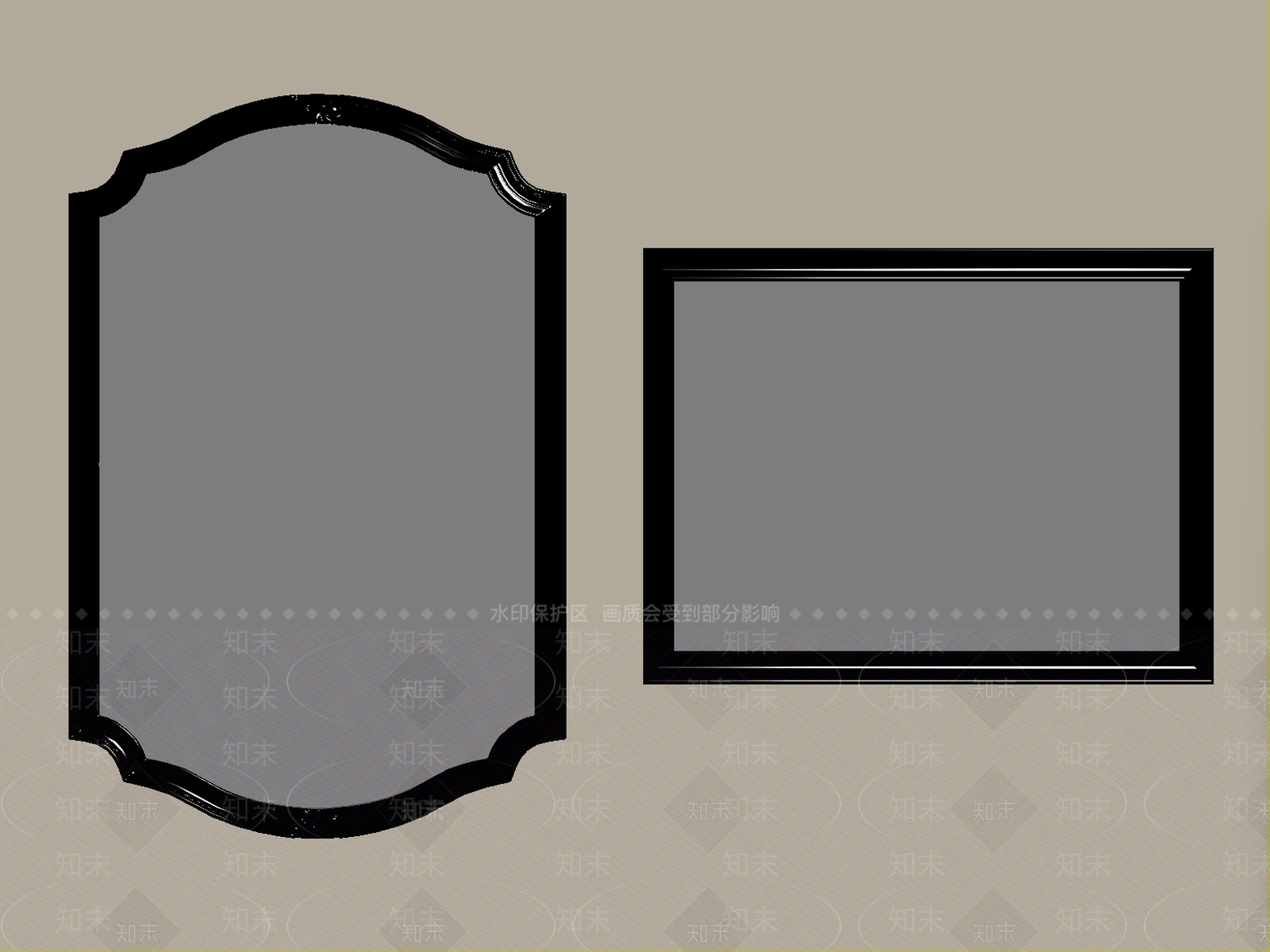 轻奢镜子3D模型下载【ID:1234546814】