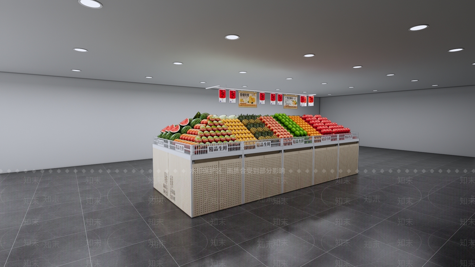 现代简约水果店SU模型下载【ID:1234547476】