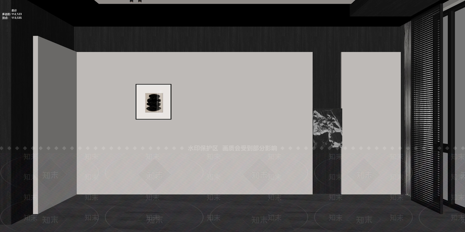 极简隔断3D模型下载【ID:1234548222】