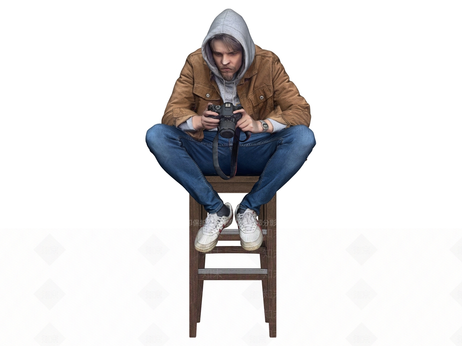 现代男人SU模型下载【ID:1234550017】