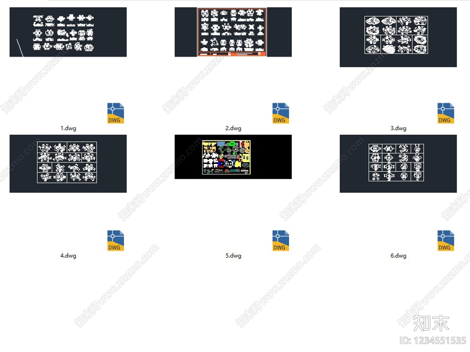 桌椅cad施工图下载【ID:1234551535】