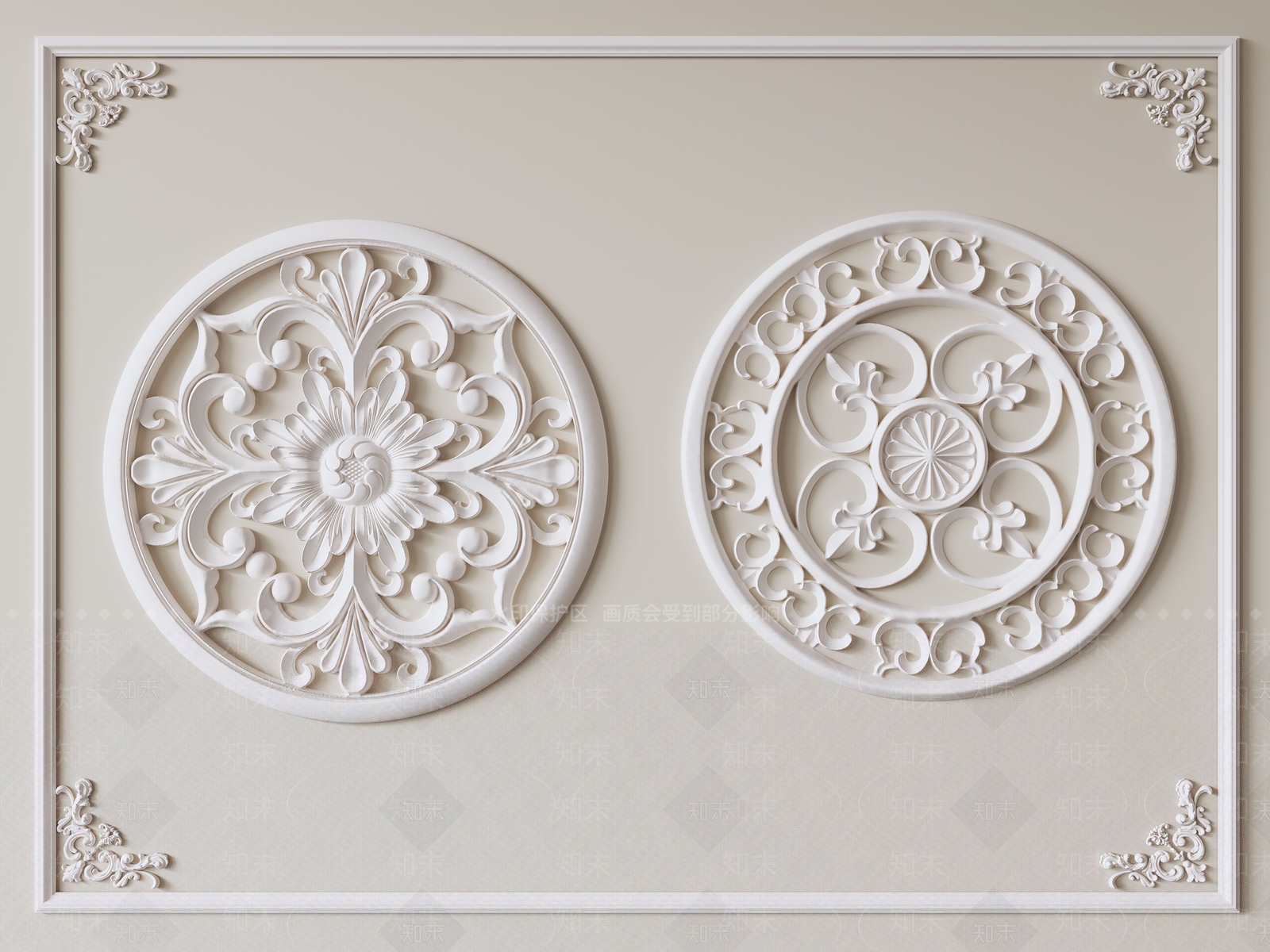 欧式雕花3D模型下载【ID:1234551510】