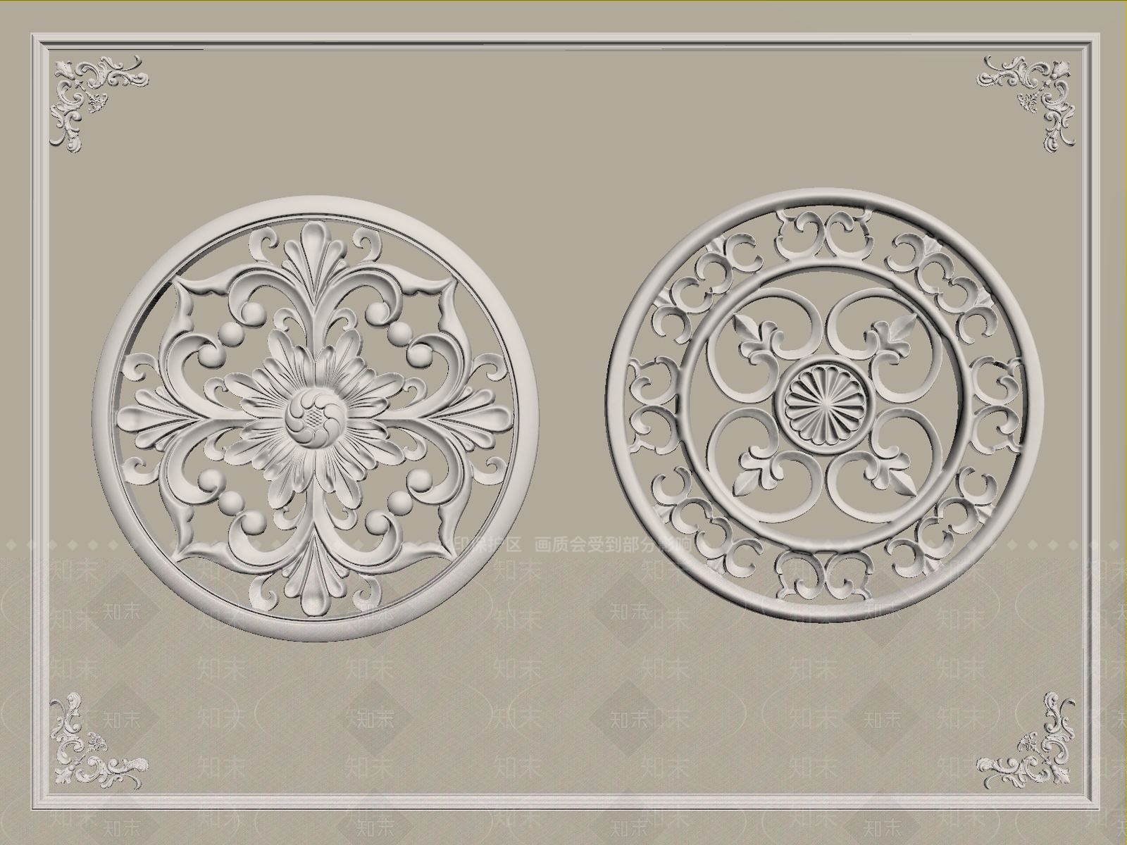 欧式雕花3D模型下载【ID:1234551510】