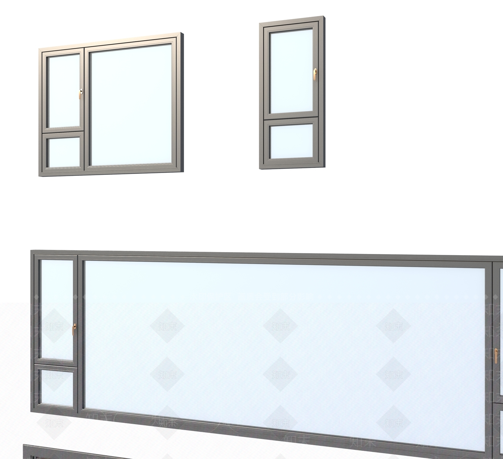 现代窗3D模型下载【ID:1234555934】