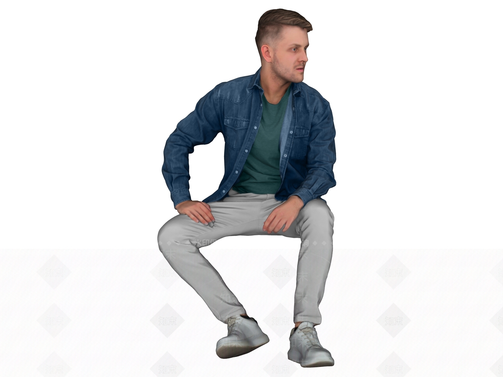 男人SU模型下载【ID:1234555551】