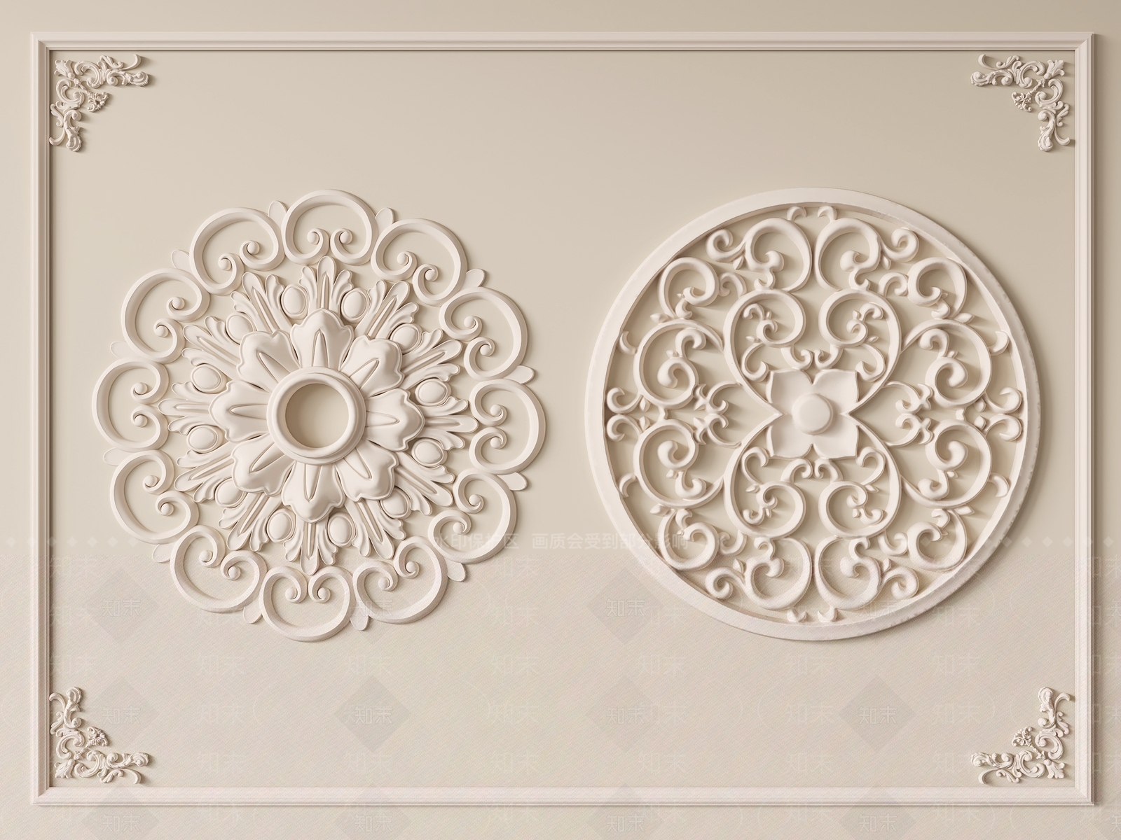 法式雕花3D模型下载【ID:1234556072】