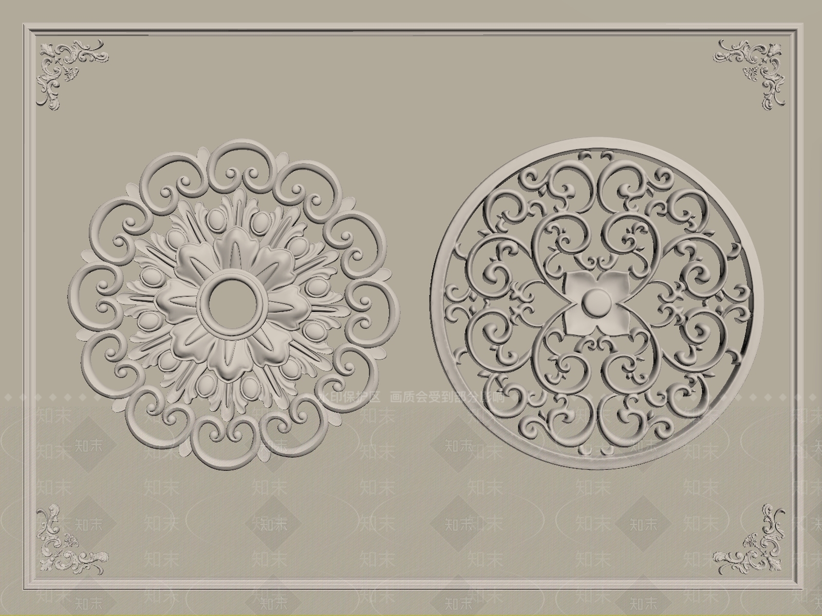 法式雕花3D模型下载【ID:1234556072】