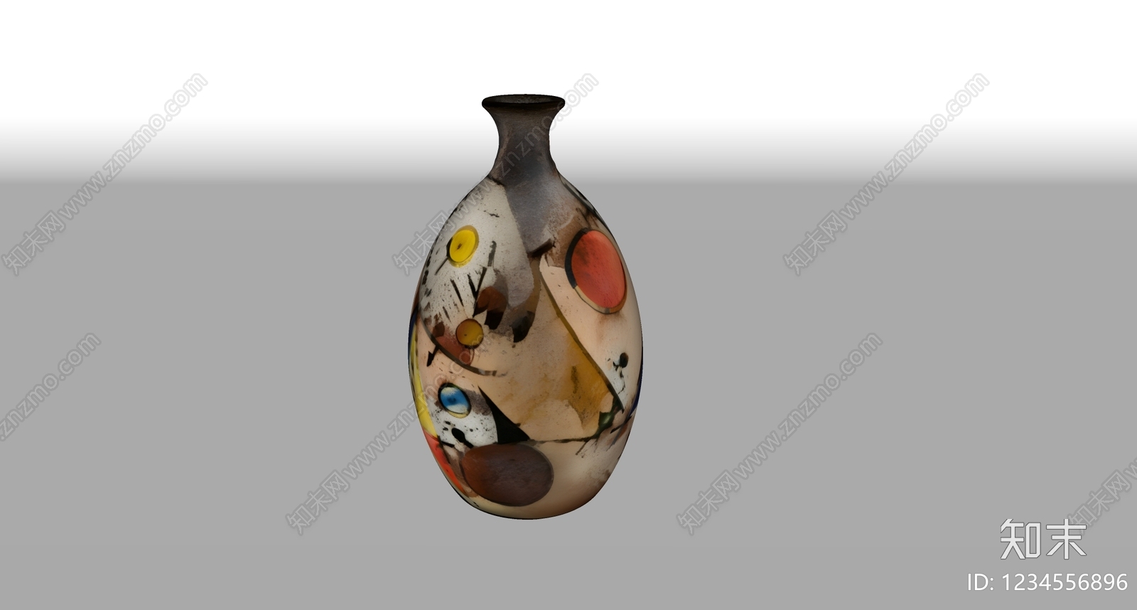 孟菲斯花瓶SU模型下载【ID:1234556896】