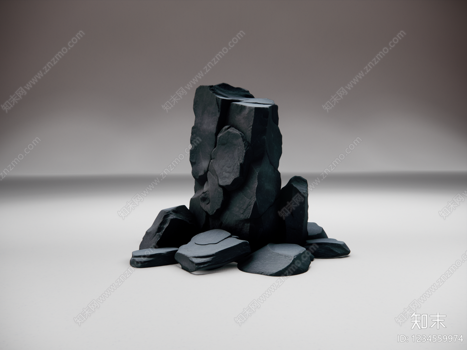 侘寂雕塑摆件SU模型下载【ID:1234559974】