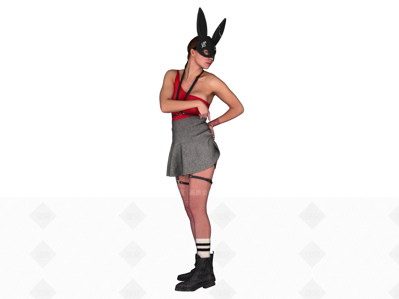 赛博朋克风女人SU模型下载【ID:1234562376】