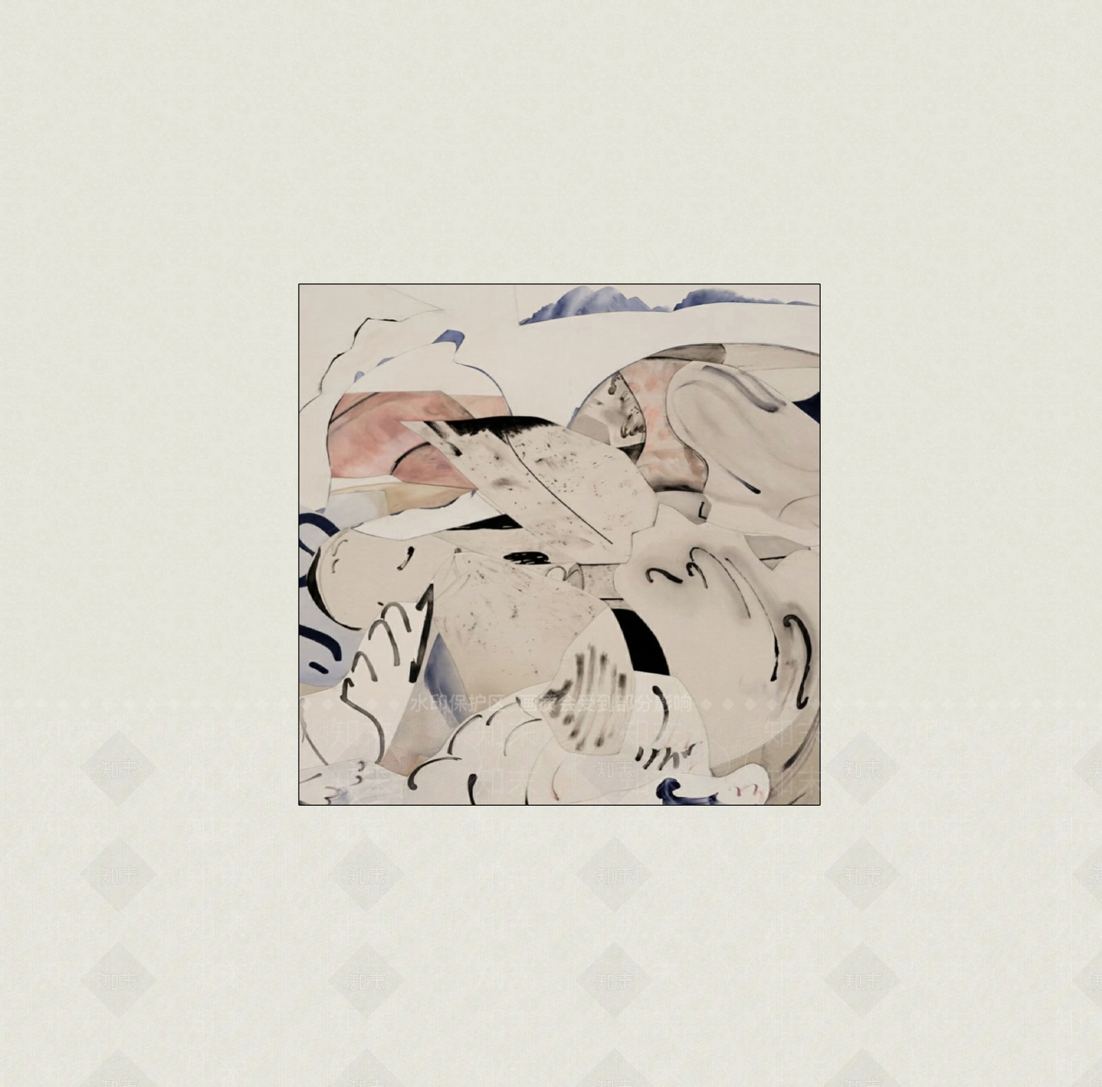 新中式抽象画SU模型下载【ID:1234562831】