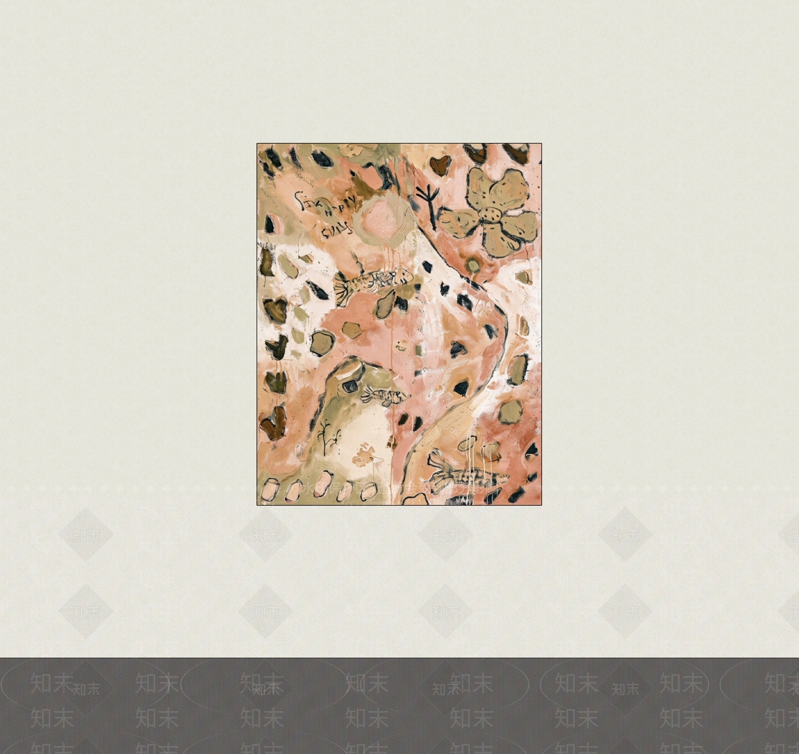 侘寂抽象画SU模型下载【ID:1234562910】