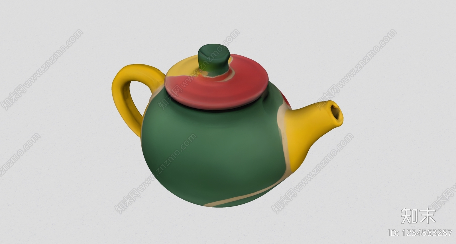 孟菲斯茶具SU模型下载【ID:1234563287】