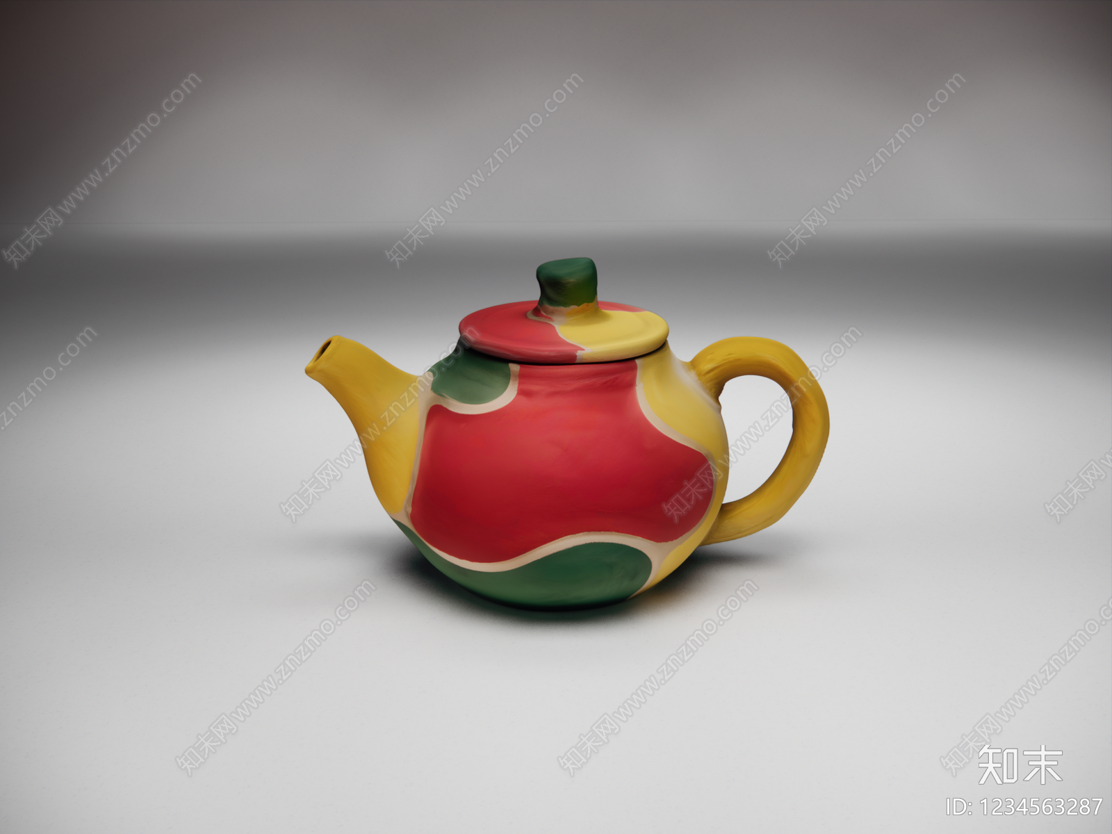 孟菲斯茶具SU模型下载【ID:1234563287】