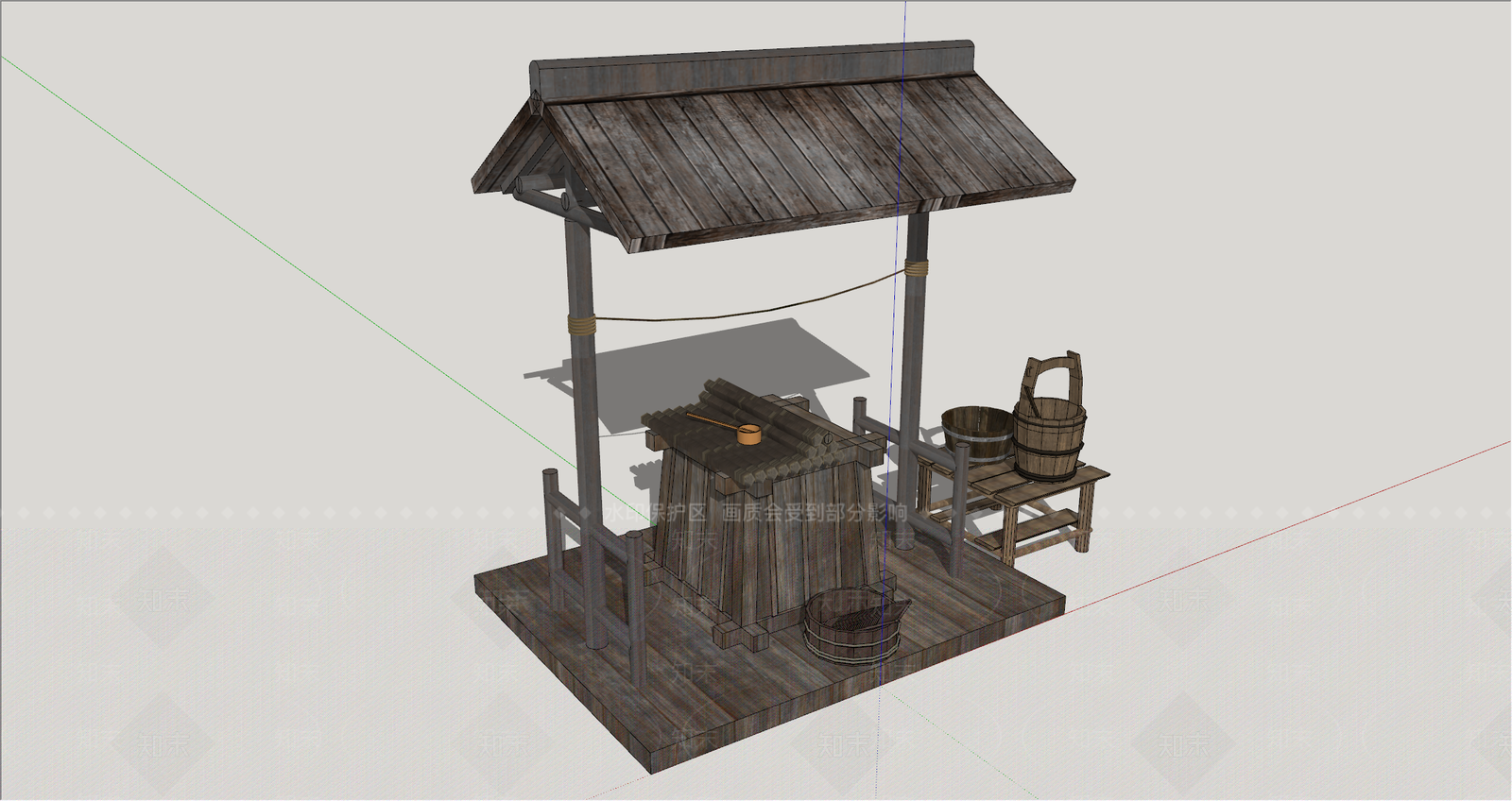 中式其他景观小建筑SU模型下载【ID:1234572128】