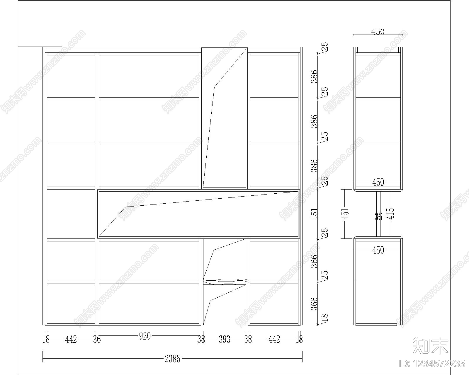 家具图库cad施工图下载【ID:1234572235】