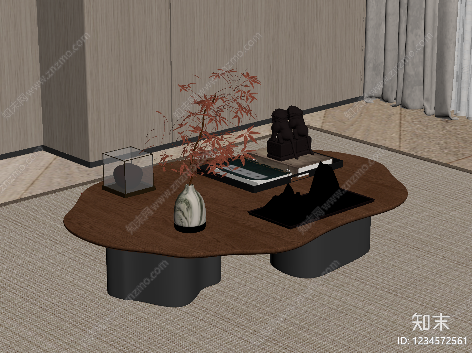 茶几SU模型下载【ID:1234572561】