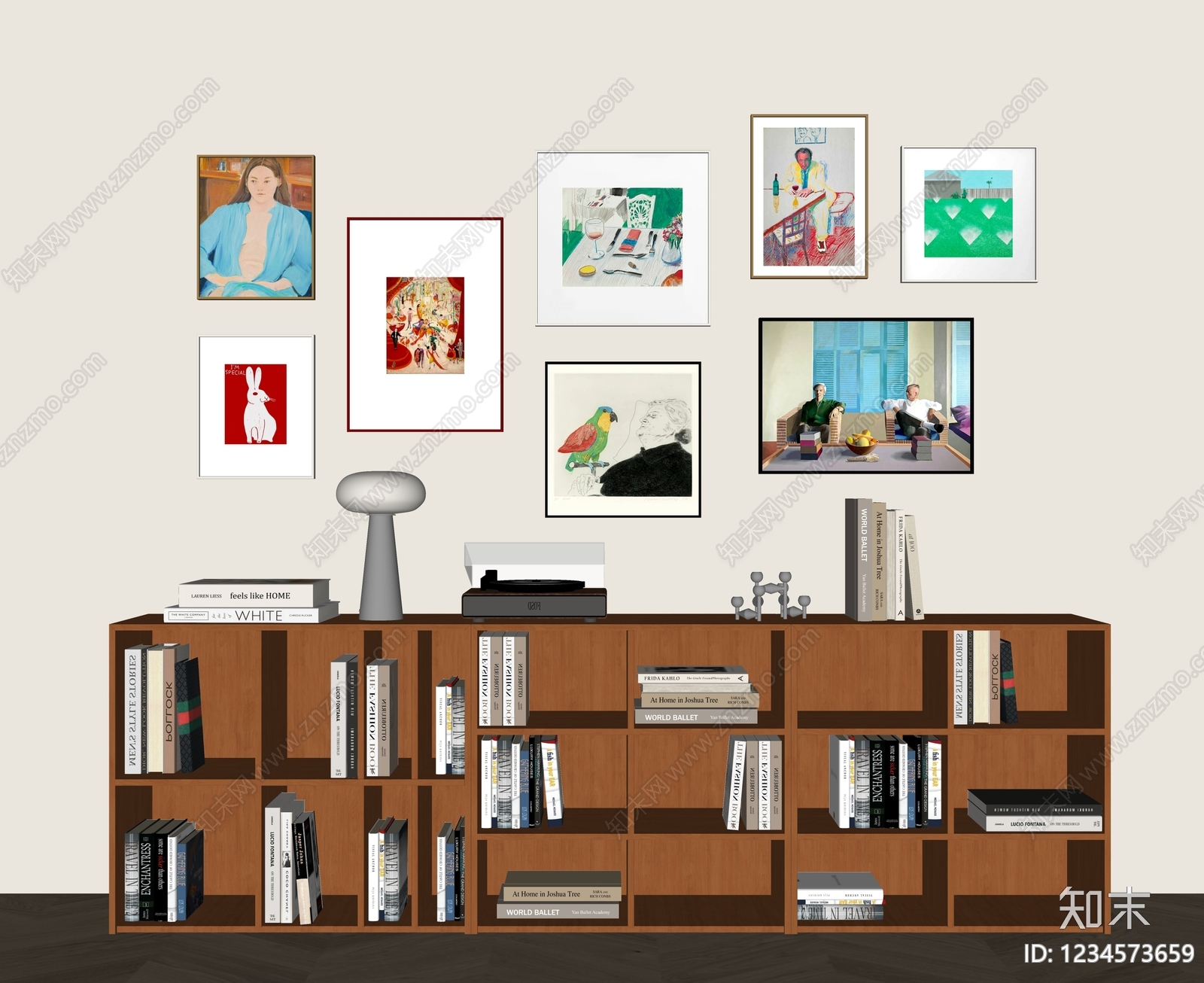 中古风挂画组合SU模型下载【ID:1234573659】