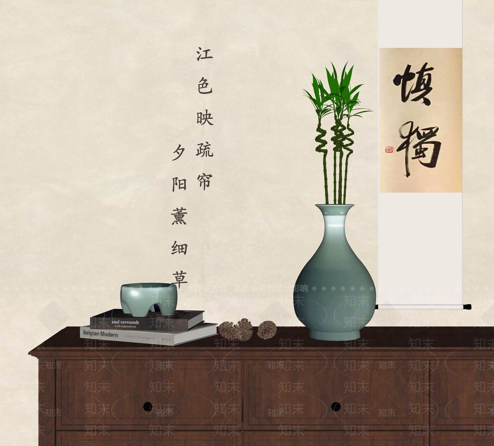 新中式花瓶SU模型下载【ID:1234574401】