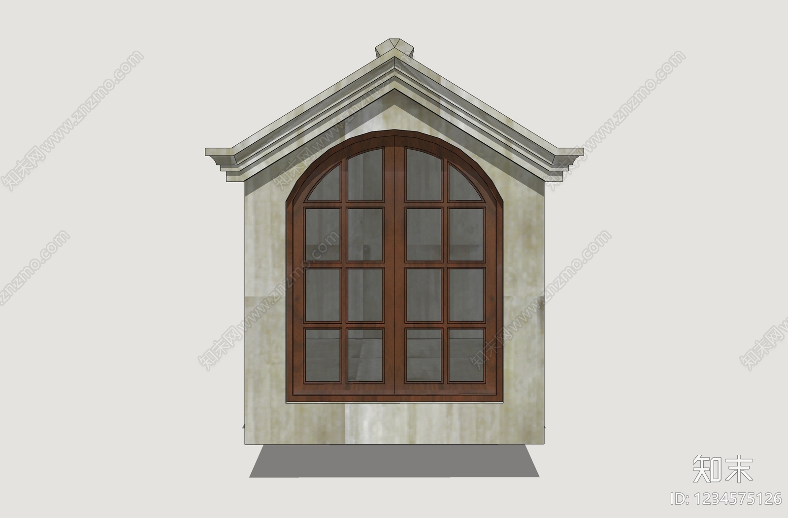 欧式古建窗户组合SU模型下载【ID:1234575126】