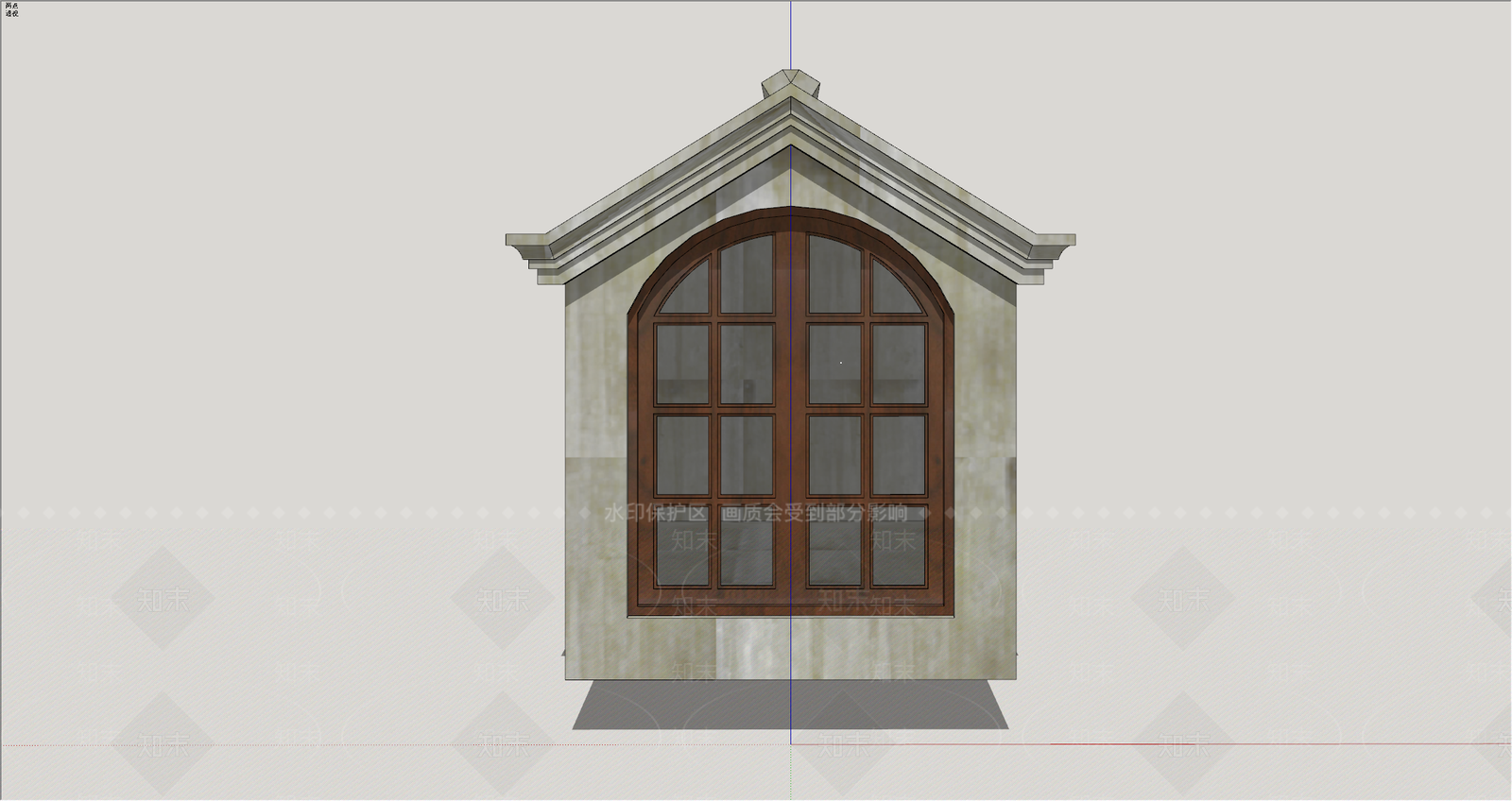 欧式古建窗户组合SU模型下载【ID:1234575126】