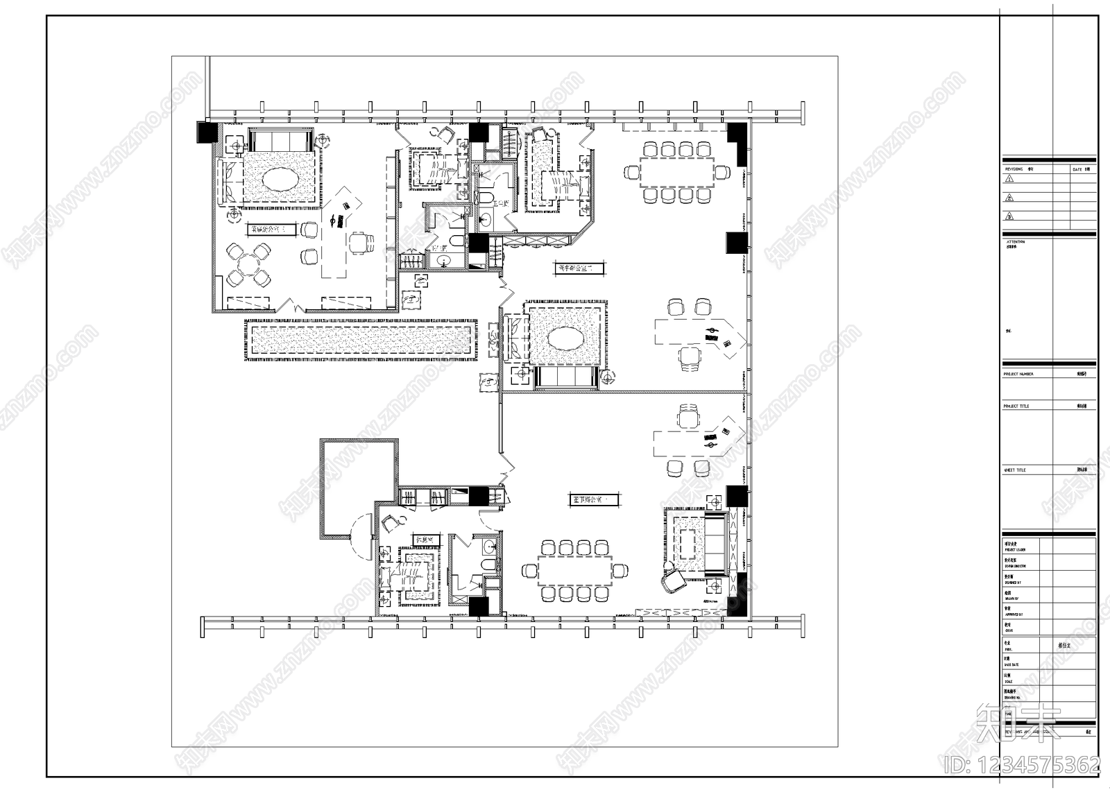 独立办公室cad施工图下载【ID:1234575362】