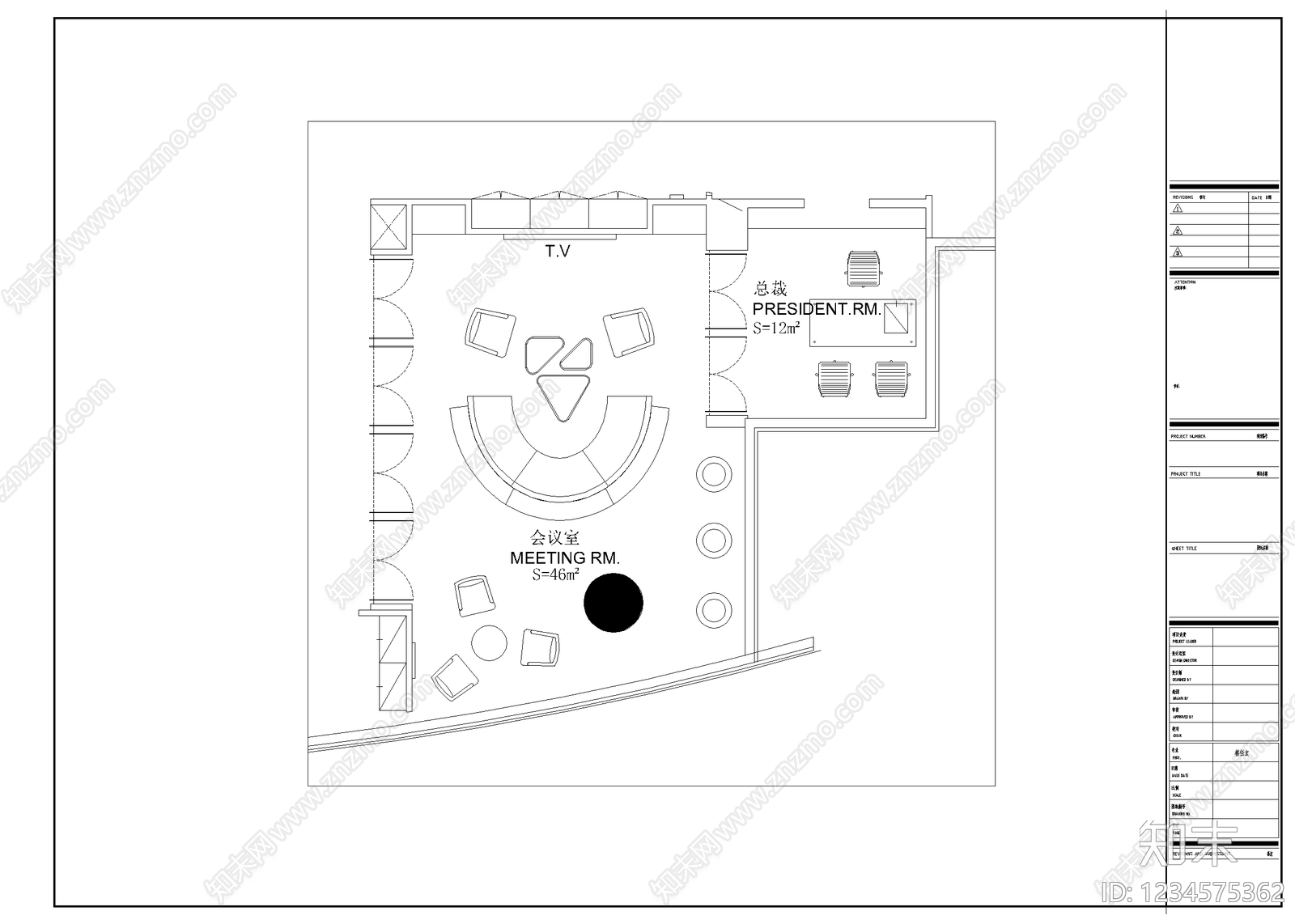 独立办公室cad施工图下载【ID:1234575362】