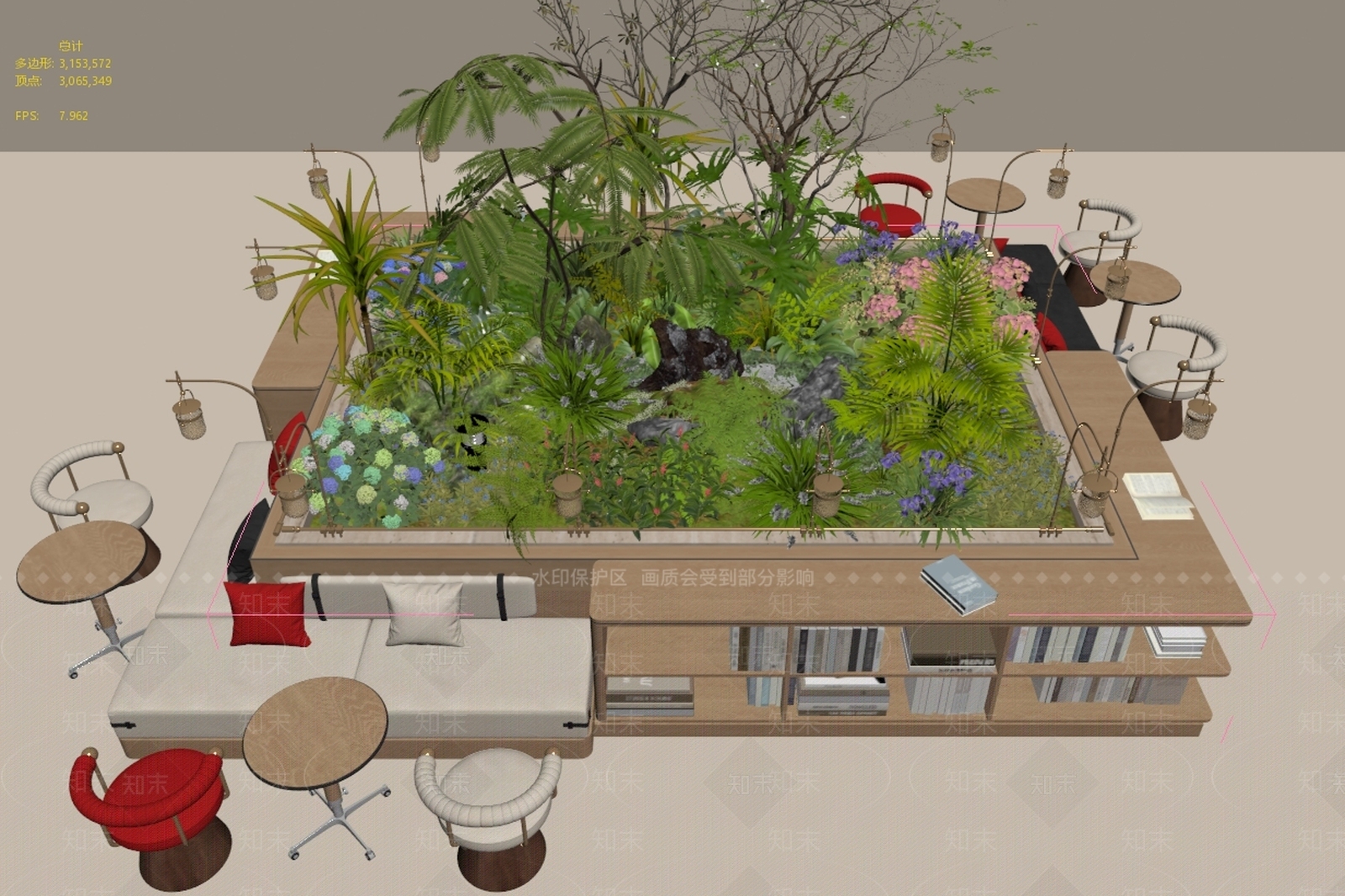 原木风花境3D模型下载【ID:1234575659】