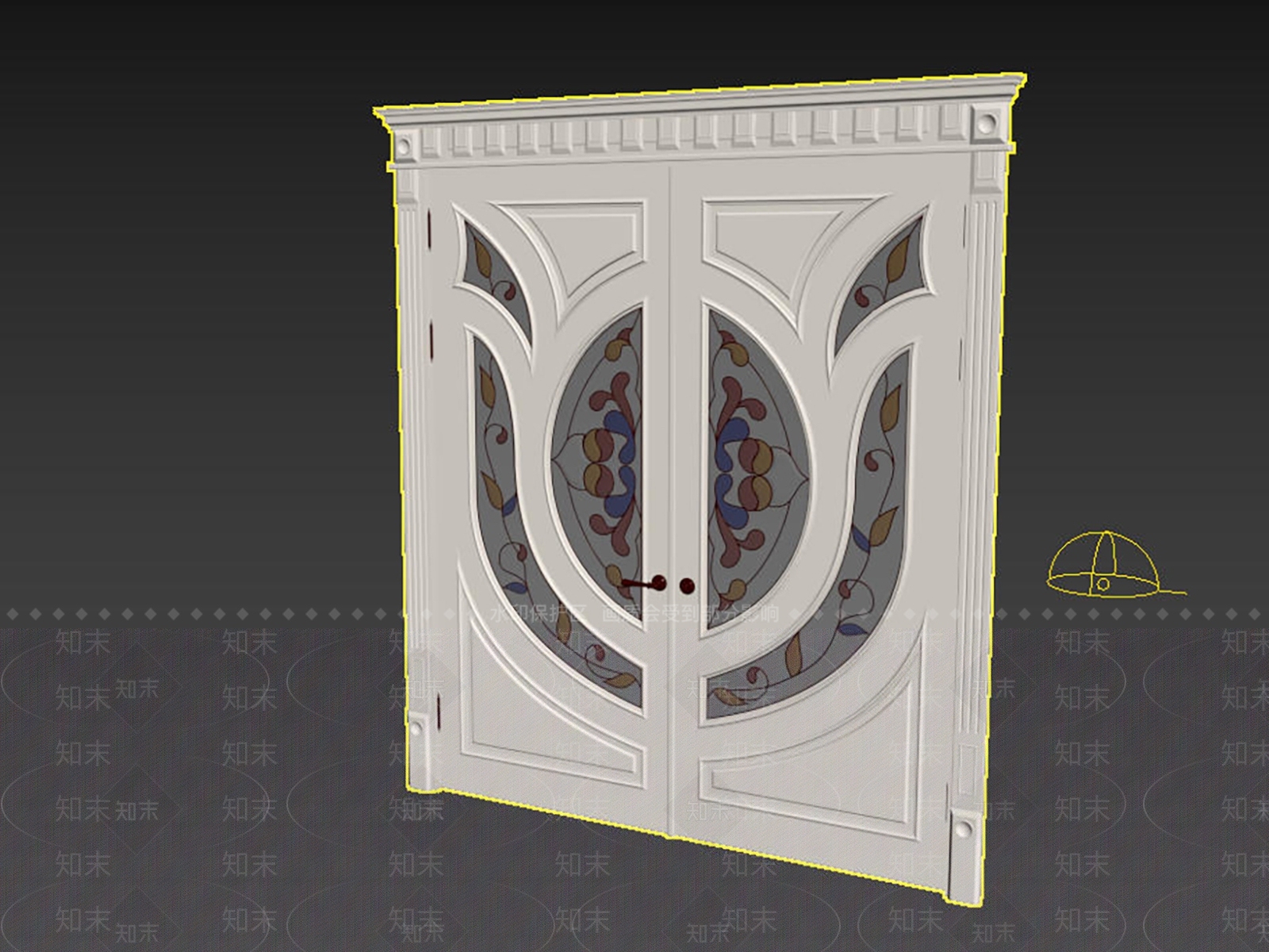 欧式双开门3D模型下载【ID:1234576083】