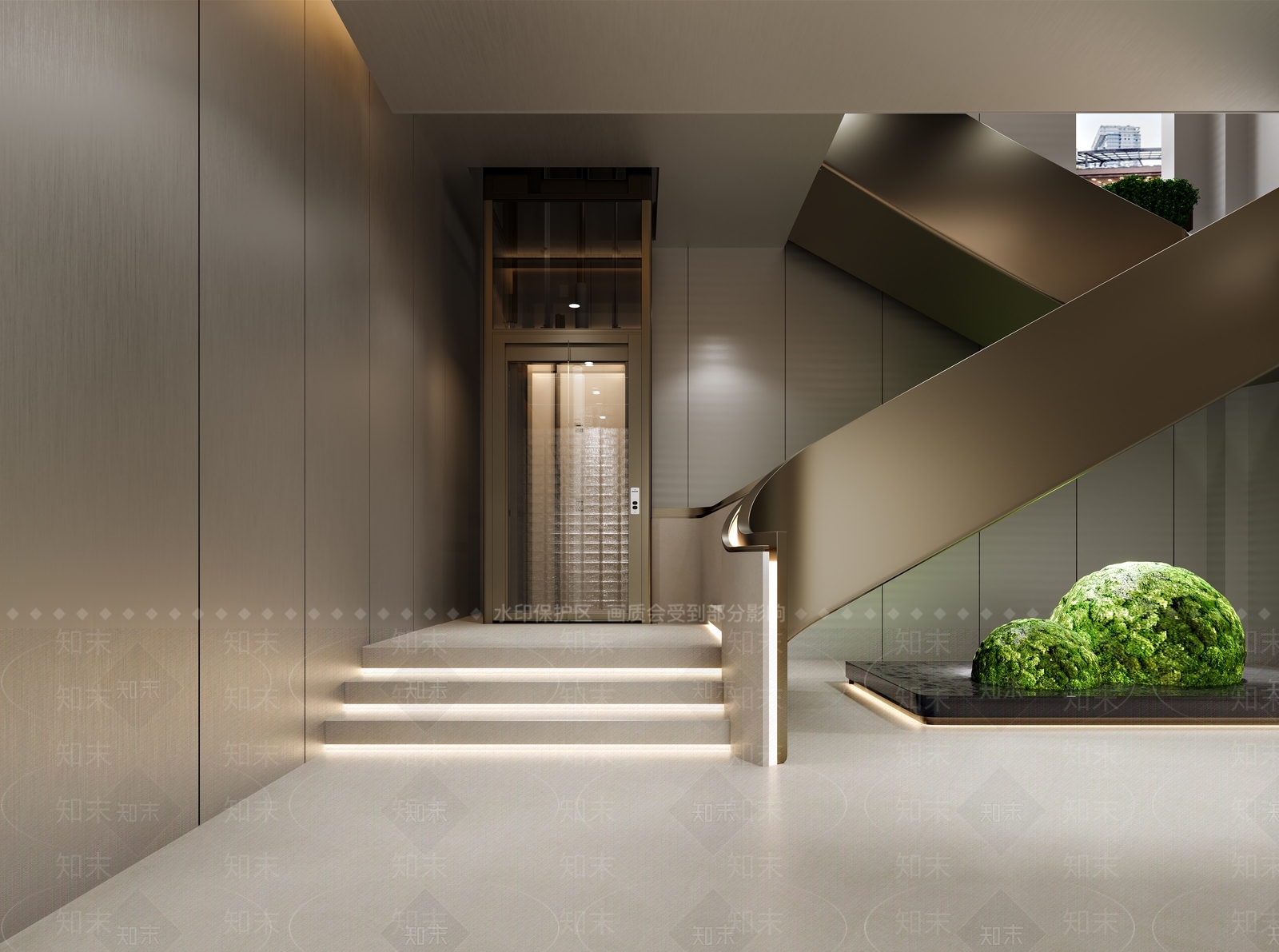 意式极简办公大厅3D模型下载【ID:1234577168】
