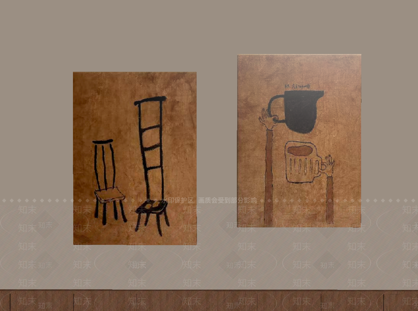中古风挂画组合SU模型下载【ID:1234577260】