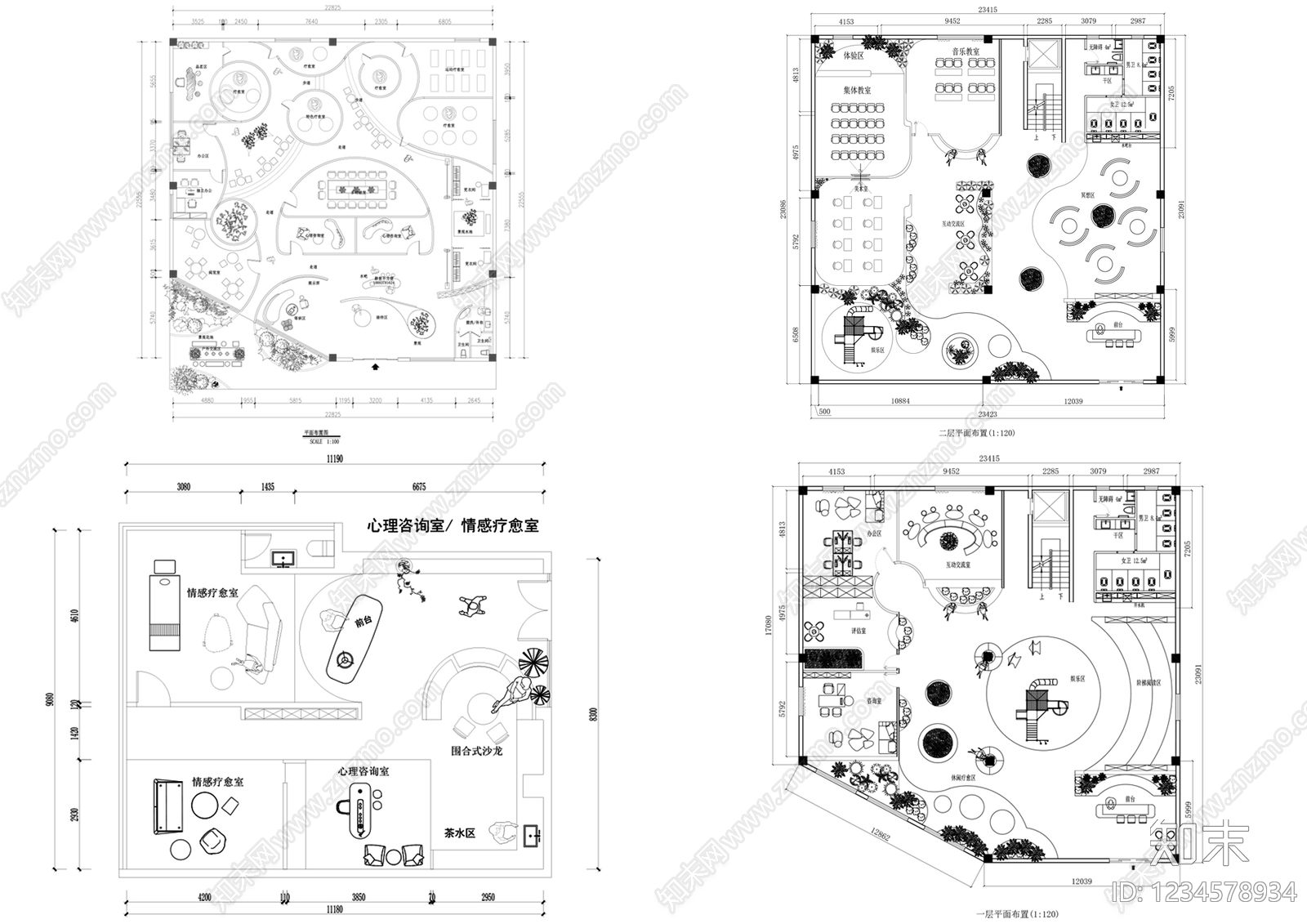 其他医疗空间cad施工图下载【ID:1234578934】