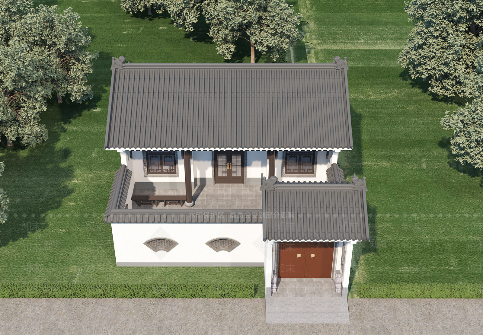 中式古建古建3D模型下载【ID:1234578879】